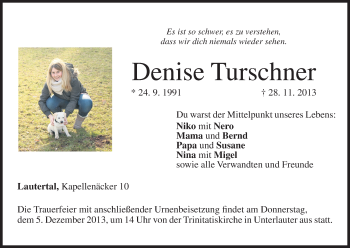 Anzeige von Denise Turschner von MGO