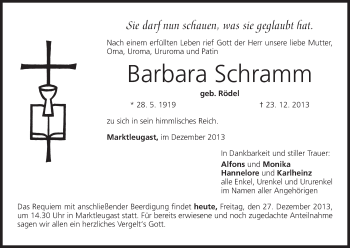 Anzeige von Barbara Schramm von MGO