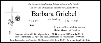 Anzeige von Barbara Griebel von MGO