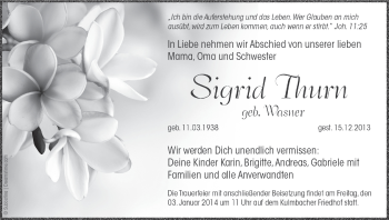 Anzeige von Sigrid Thurn von MGO