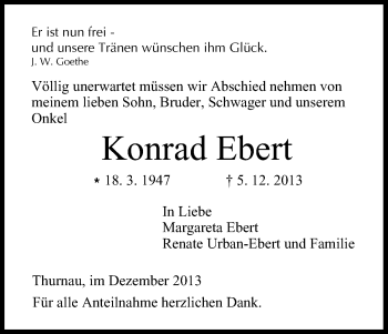 Anzeige von Konrad Ebert von MGO
