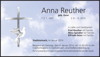 Anzeige von Anna Reuther von MGO