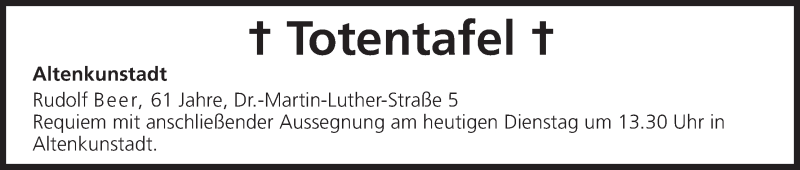  Traueranzeige für Totentafel vom 07.01.2014 vom 07.01.2014 aus MGO