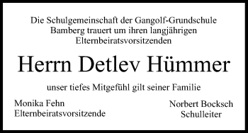 Anzeige von Detlev Hümmer von MGO