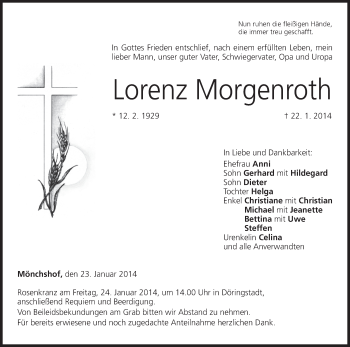Anzeige von Lorenz Morgenroth von MGO