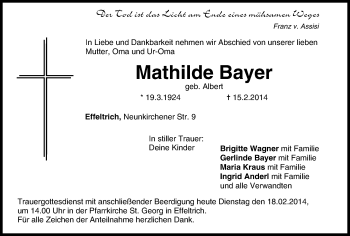 Anzeige von Mathilde Bayer von MGO