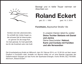 Anzeige von Roland Eckert von MGO