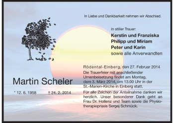 Anzeige von Martin Scheler von MGO