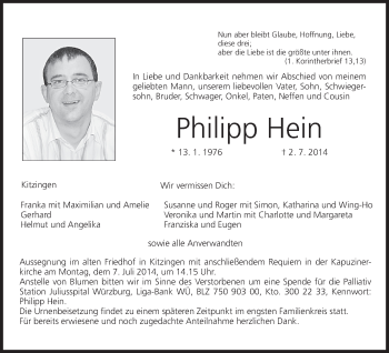 Anzeige von Philipp Hein von MGO