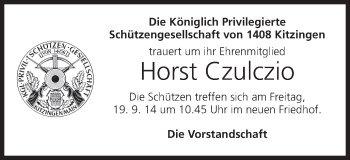 Anzeige von Horst Czulczio von MGO