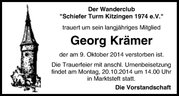 Anzeige von Georg Krämer von MGO