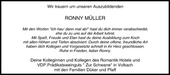 Anzeige von Ronny Müller von MGO