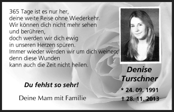 Anzeige von Denise Turschner von MGO