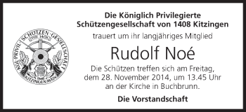 Anzeige von Rudolf Noé von MGO