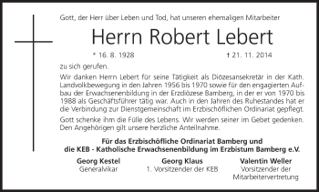 Anzeige von Robert Lebert von MGO