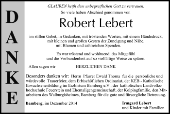 Anzeige von Robert Lebert von MGO