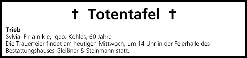  Traueranzeige für Totentafel vom 22.04.2015 vom 22.04.2015 aus MGO
