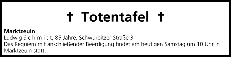  Traueranzeige für Totentafel vom 28.03.2015 vom 28.03.2015 aus MGO