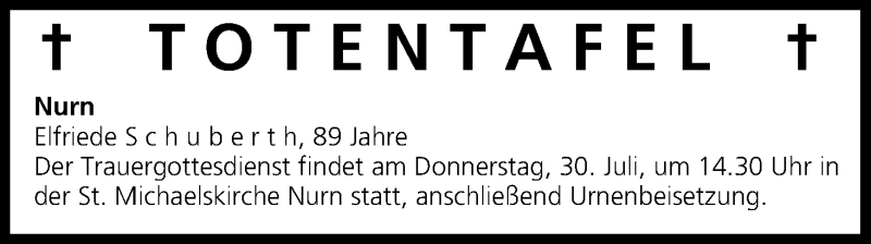  Traueranzeige für Totentafel vom 28.07.2015 vom 28.07.2015 aus MGO