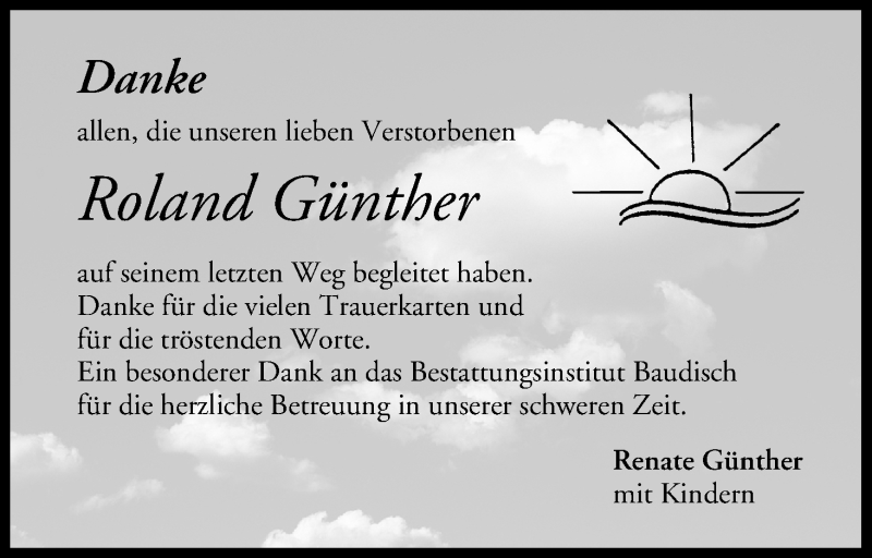  Traueranzeige für Roland Günther vom 21.03.2015 aus MGO