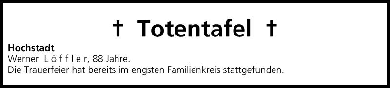  Traueranzeige für Totentafel vom 04.12.2015 vom 04.12.2015 aus MGO