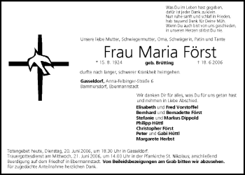 Anzeige von Maria Först von MGO