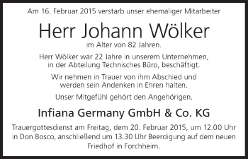 Anzeige von Johann Wölker von MGO