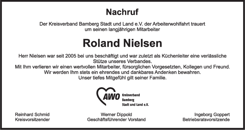  Traueranzeige für Roland Nielsen vom 21.10.2015 aus MGO
