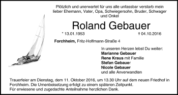 Anzeige von Roland Gebauer von MGO