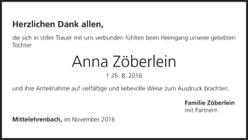 Anzeige von Anna Zöberlein von MGO