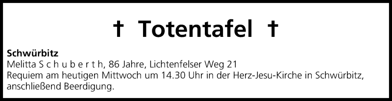  Traueranzeige für Totentafel vom 17.02.2016 vom 17.02.2016 aus MGO