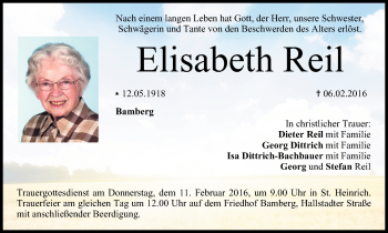 Anzeige von Elisabeth Reil von MGO