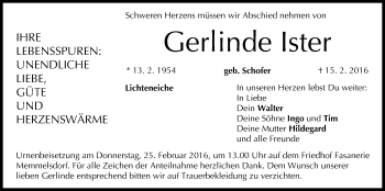 Anzeige von Gerlinde Ister von MGO