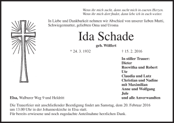 Anzeige von Ida Schade von MGO