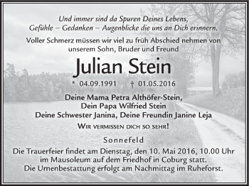 Anzeige von Julian Stein von MGO