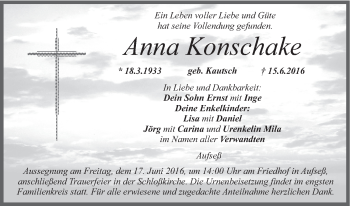Anzeige von Anna Konschake von MGO
