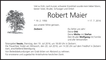 Anzeige von Robert Maier von MGO