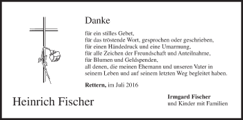 Anzeige von Heinrich Fischer von MGO