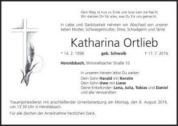 Anzeige von Katharina Ortlieb von MGO