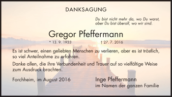 Anzeige von Gregor Pfeffermann von MGO