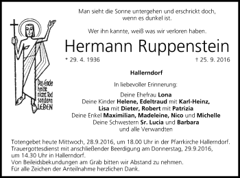 Anzeige von Hermann Ruppenstein von MGO