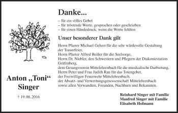 Anzeige von Anton Singer von MGO