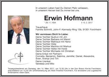 Anzeige von Erwin Hofmann von MGO