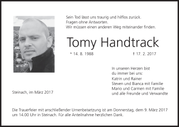 Anzeige von Tomy Handtrack von MGO