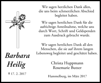 Anzeige von Barbara Heilig von MGO