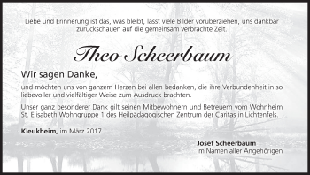 Anzeige von Theo Scheerbaum von MGO