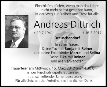 Anzeige von Andreas Dittrich von MGO