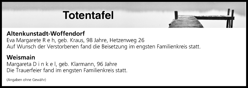  Traueranzeige für Totentafel 03.03.2017 vom 03.03.2017 aus MGO