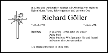 Traueranzeige von Richard Göller