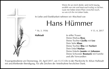 Anzeige von Hans Hümmer von MGO